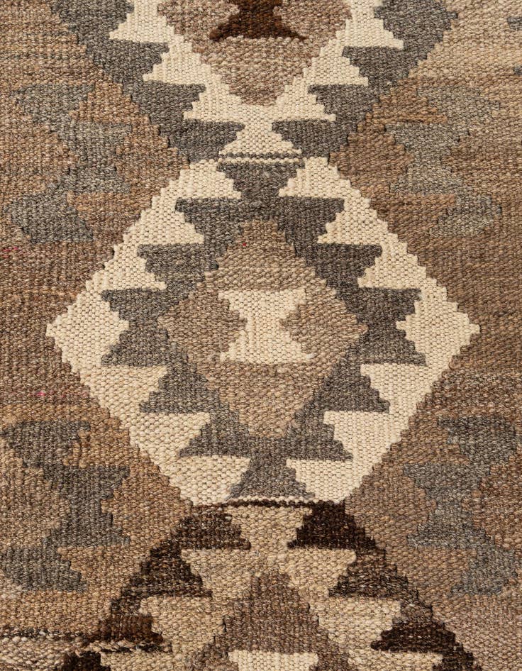 Detail image of  3' 5 x 5'  Hand Woven Kilim Maymana Wool Rug