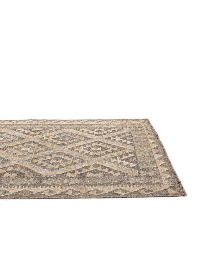 Detail image of  3' 6 x 4' 9  Hand Woven Kilim Maymana Wool Rug