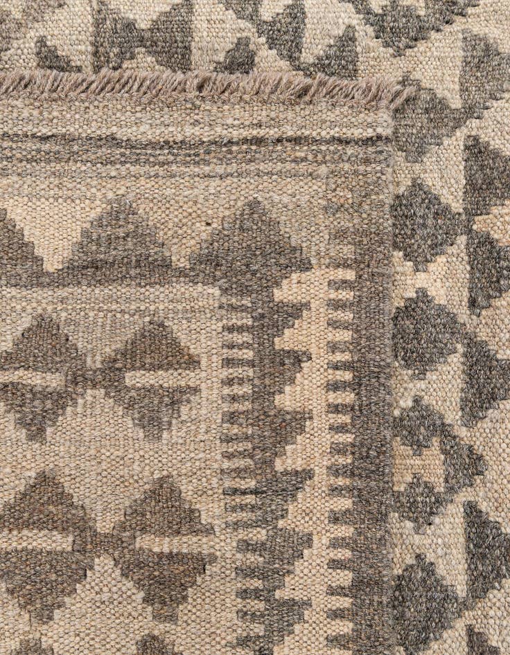 Detail image of  3' 6 x 5' 2  Hand Woven Kilim Maymana Wool Rug