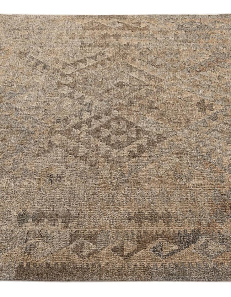 Detail image of  4' x 5' 10  Hand Woven Kilim Maymana Wool Rug