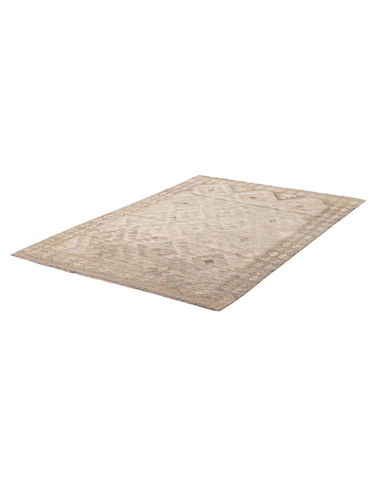 Detail image of  4' x 6'  Hand Woven Kilim Maymana Wool Rug