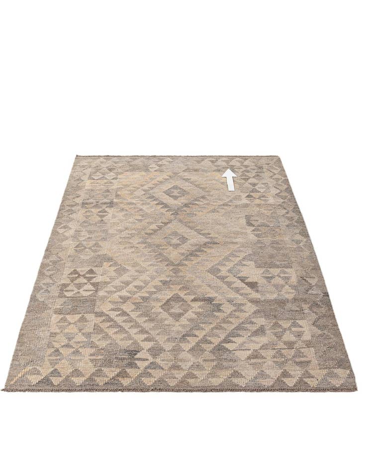 Detail image of  3' 11 x 6' Kilim Maymana Wool Rug