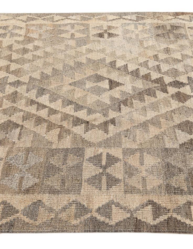 Detail image of  4' x 5' 11  Hand Woven Kilim Maymana Wool Rug