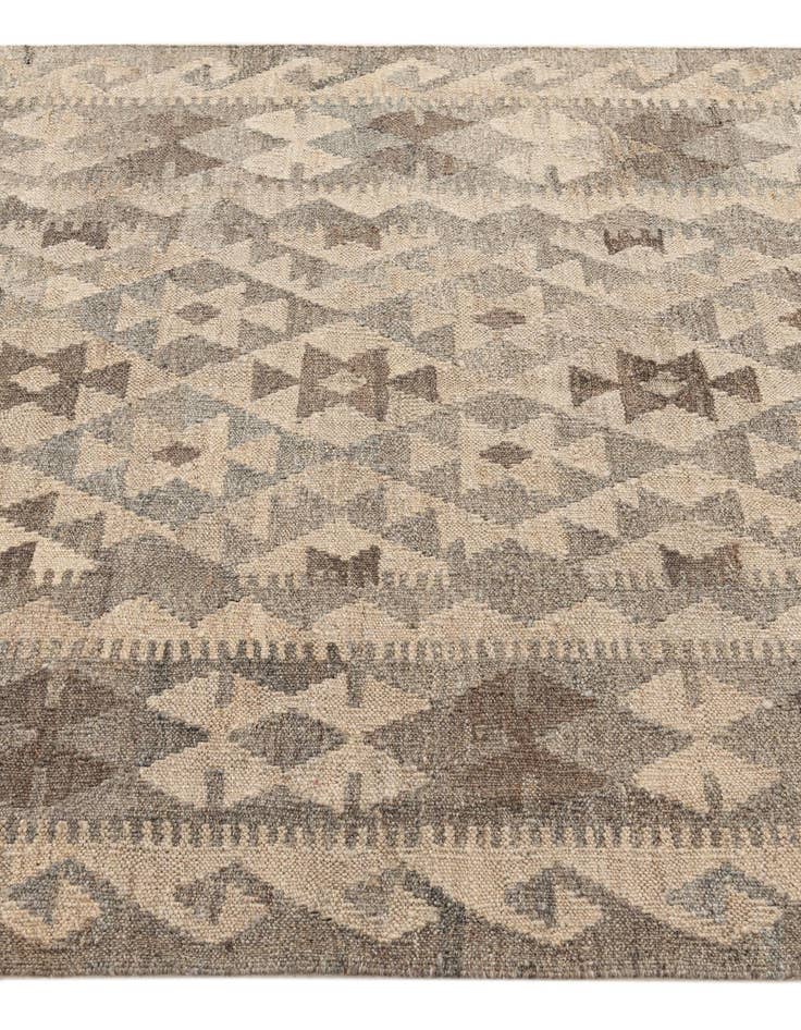 Detail image of  4' x 5' 11  Hand Woven Kilim Maymana Wool Rug