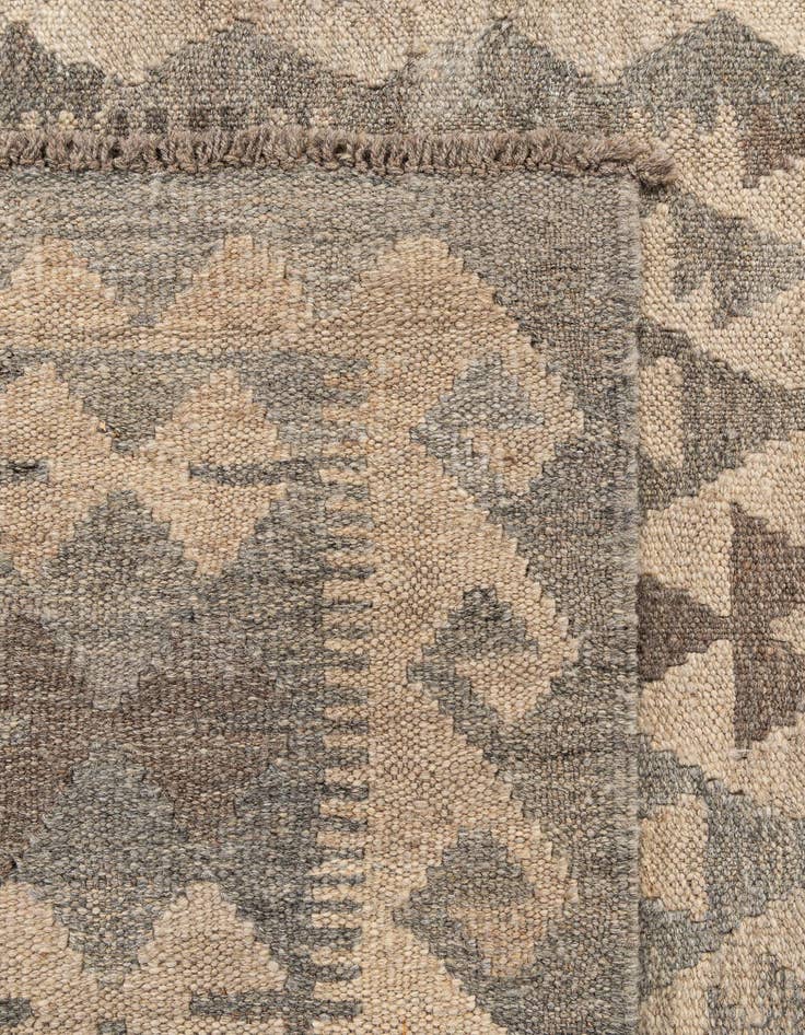 Detail image of  4' x 5' 11  Hand Woven Kilim Maymana Wool Rug