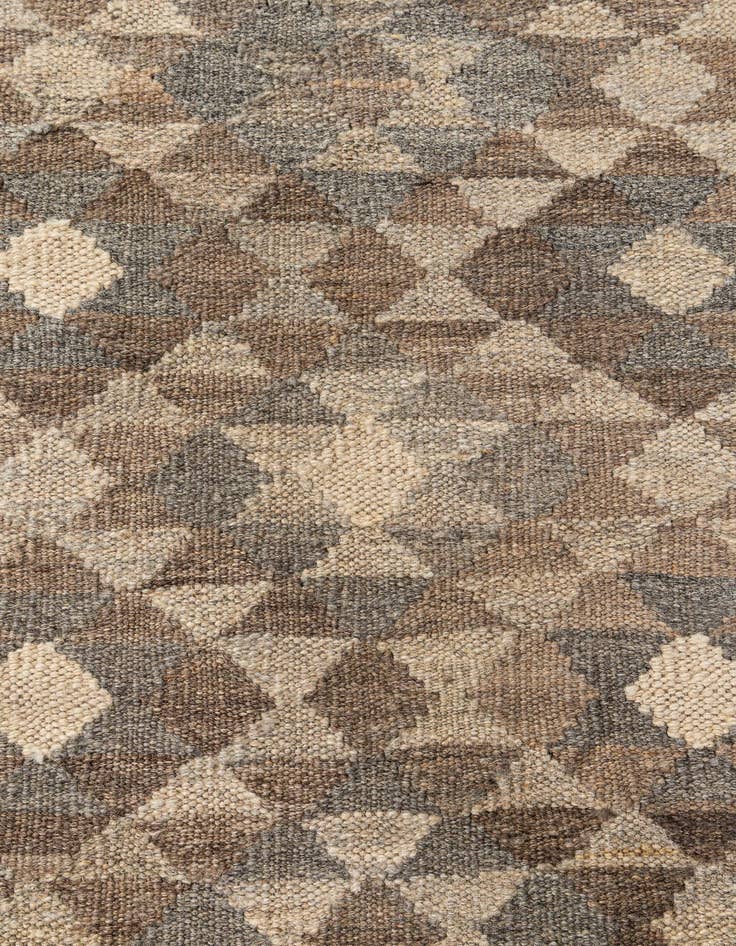 Detail image of  3' 11 x 5' 10  Hand Woven Kilim Maymana Wool Rug