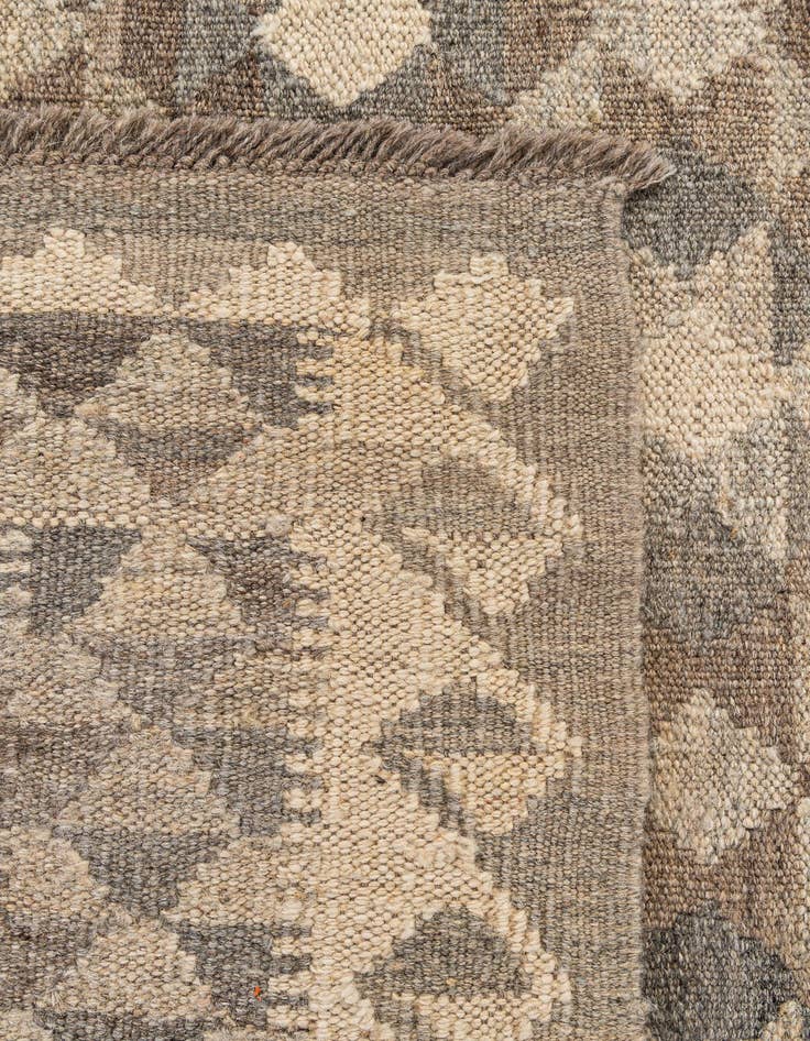 Detail image of  3' 11 x 5' 10  Hand Woven Kilim Maymana Wool Rug