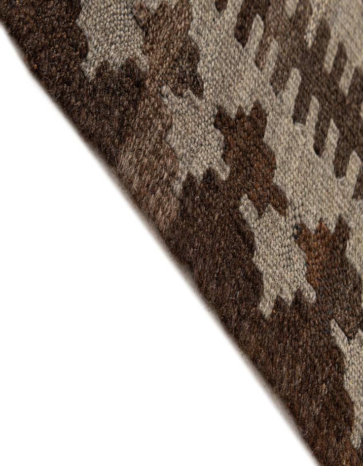 Detail image of  3' 10 x 6'  Hand Woven Kilim Maymana Wool Rug