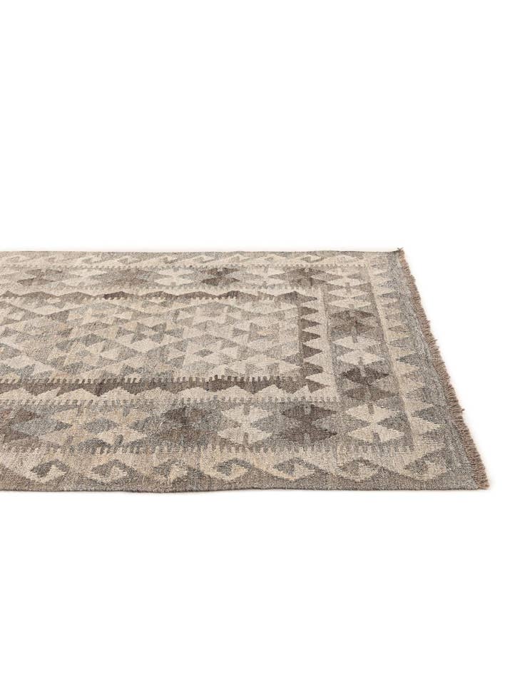 Detail image of  3' 11 x 6'  Hand Woven Kilim Maymana Wool Rug