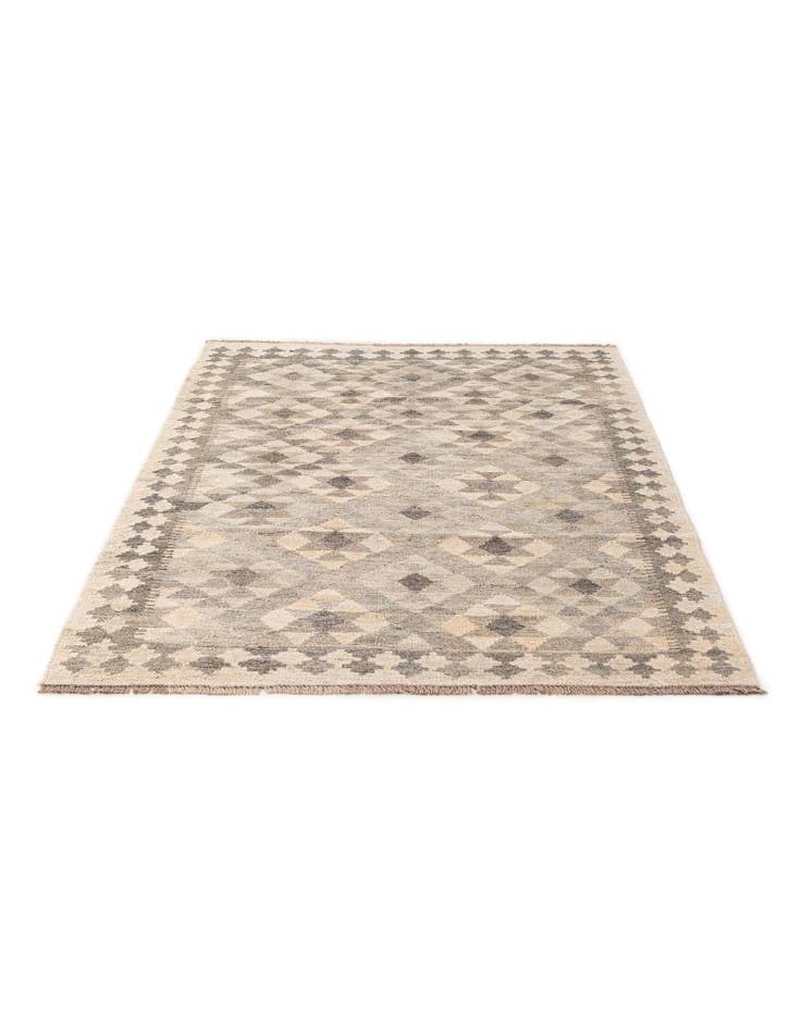 Detail image of  4' x 5' 11  Hand Woven Kilim Maymana Wool Rug