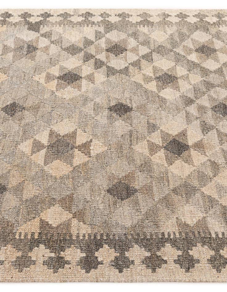 Detail image of  4' x 5' 11  Hand Woven Kilim Maymana Wool Rug