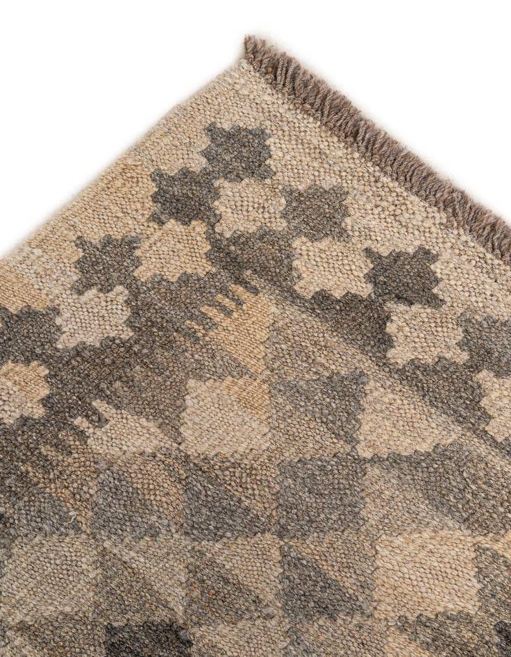 Detail image of  4' x 5' 11  Hand Woven Kilim Maymana Wool Rug