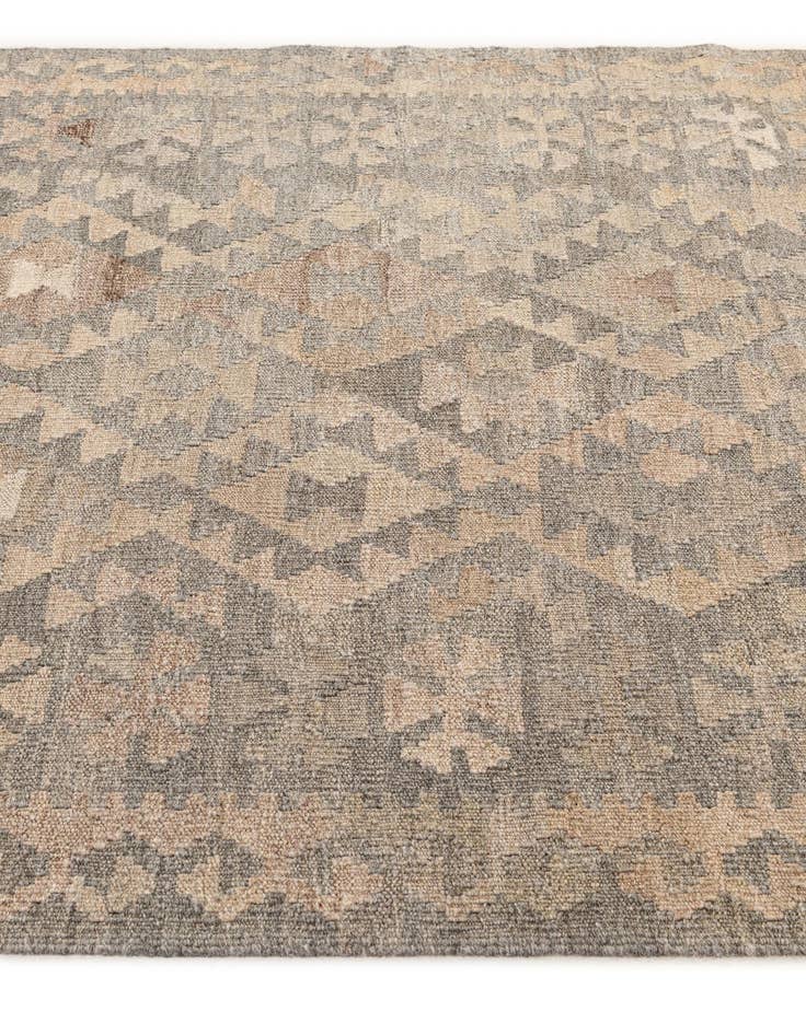 Detail image of  4' x 5' 11  Hand Woven Kilim Maymana Wool Rug