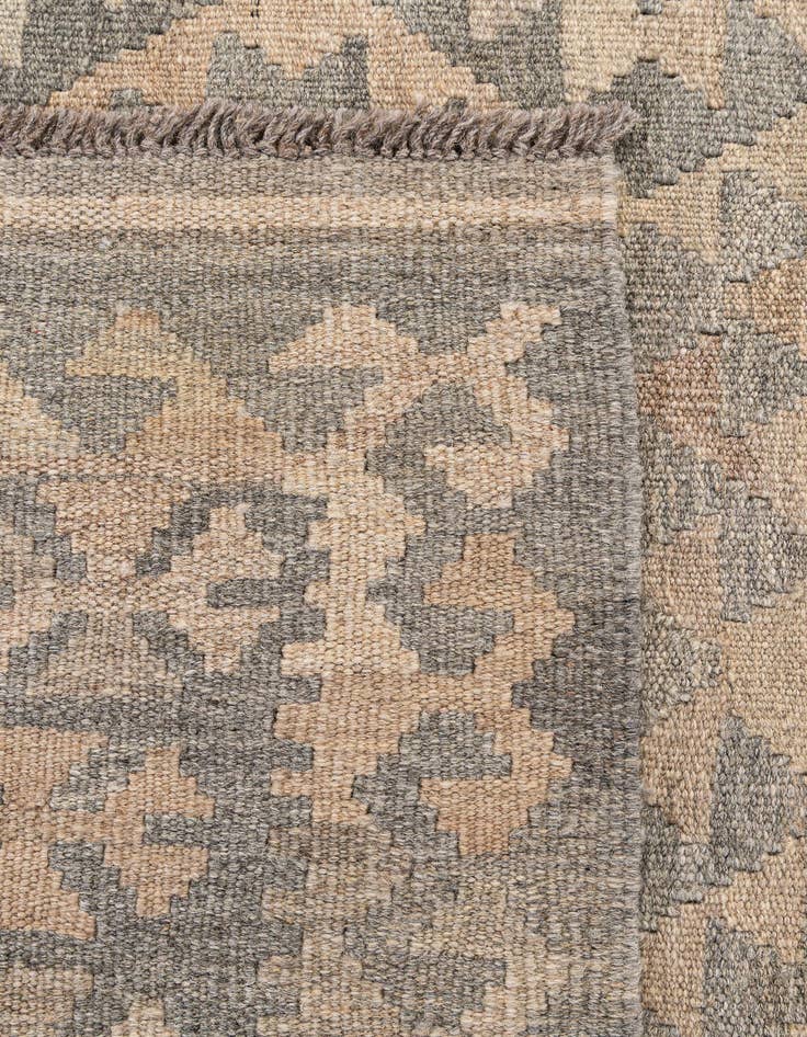 Detail image of  4' x 5' 11  Hand Woven Kilim Maymana Wool Rug