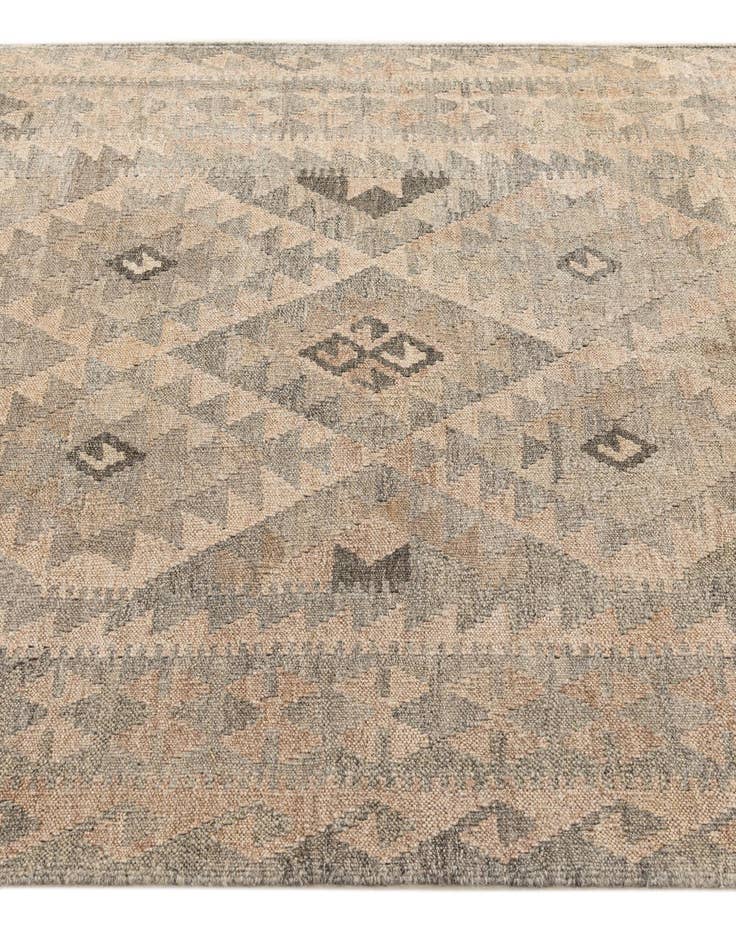 Detail image of  4' x 6' 4  Hand Woven Kilim Maymana Wool Rug