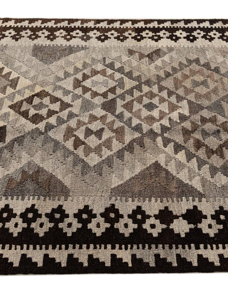 Detail image of  3' 10 x 6' 3  Hand Woven Kilim Maymana Wool Rug