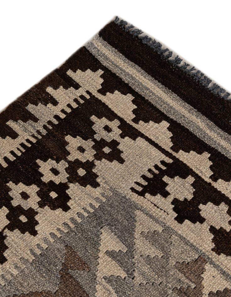 Detail image of  3' 10 x 6' 3  Hand Woven Kilim Maymana Wool Rug