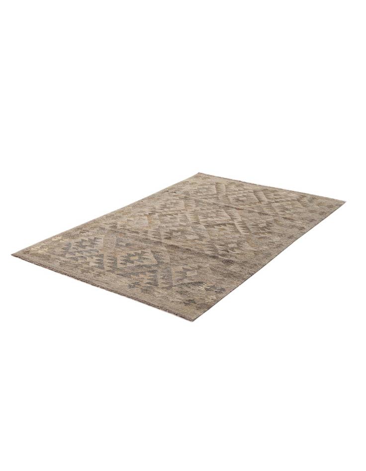 Detail image of  3' 10 x 6' 5  Hand Woven Kilim Maymana Wool Rug