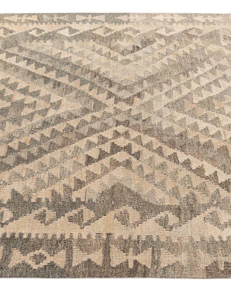 Detail image of  4' x 7' 3  Hand Woven Kilim Maymana Wool Rug