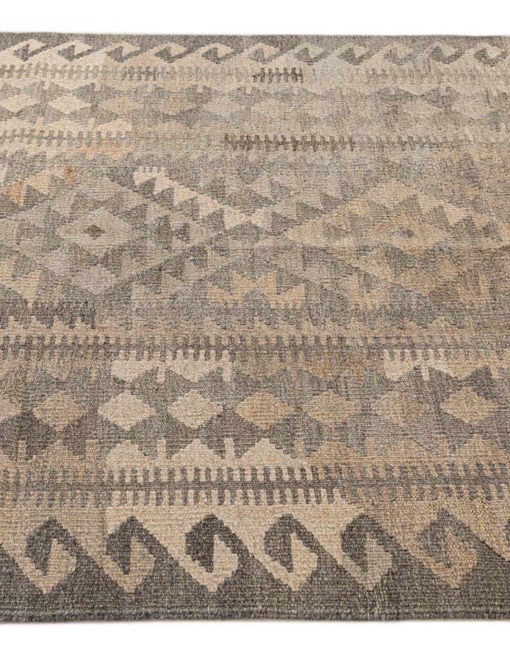 Detail image of  4' 3 x 6'  Hand Woven Kilim Maymana Wool Rug