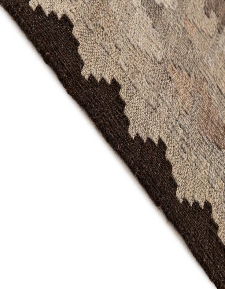 Detail image of  4' 5 x 6' 3  Hand Woven Kilim Maymana Wool Rug