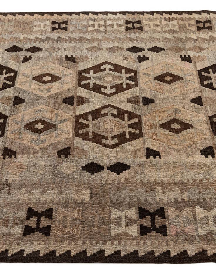 Detail image of  4' 4 x 6' 1  Hand Woven Kilim Maymana Wool Rug
