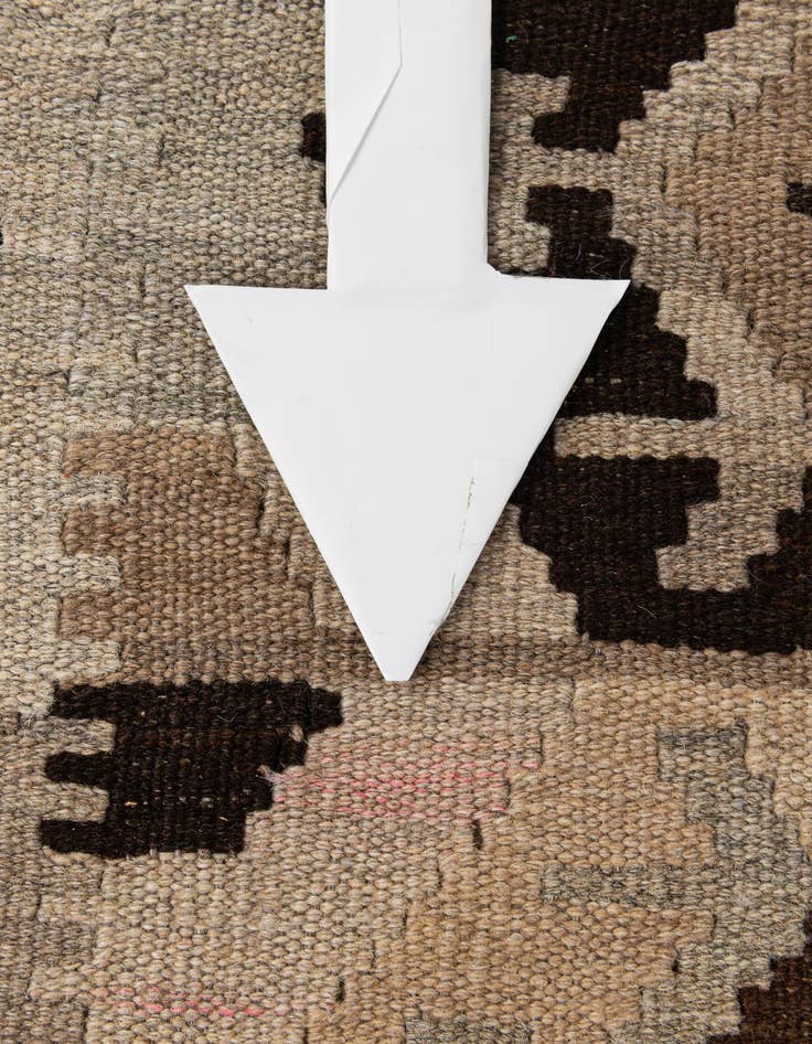 Detail image of  4' 4 x 6' 1  Hand Woven Kilim Maymana Wool Rug