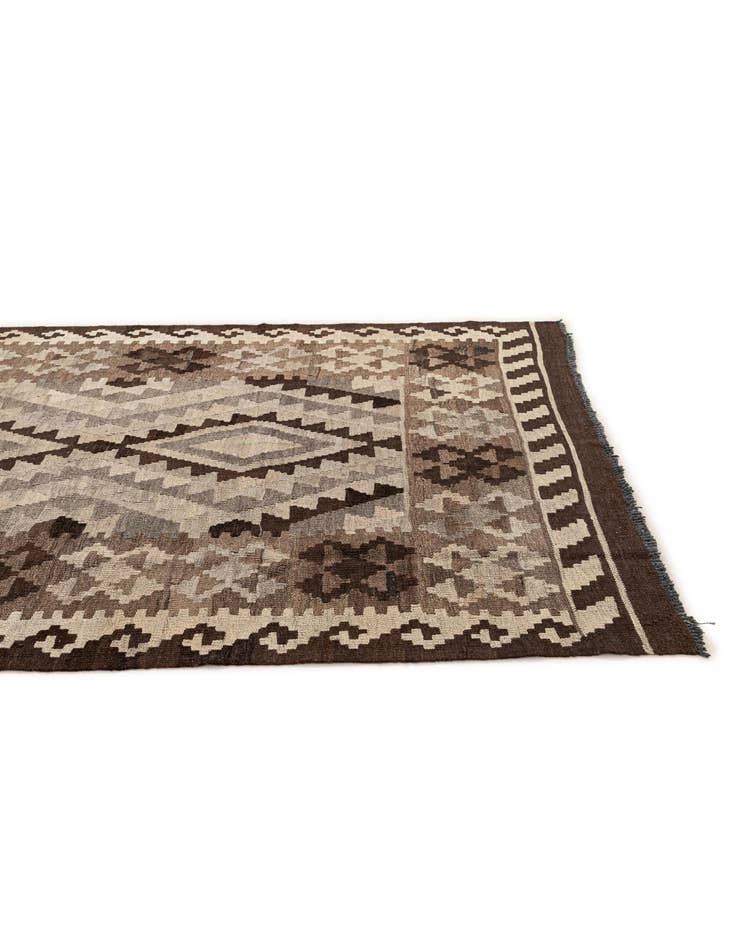 Detail image of  4' 4 x 6' 6  Hand Woven Kilim Maymana Wool Rug