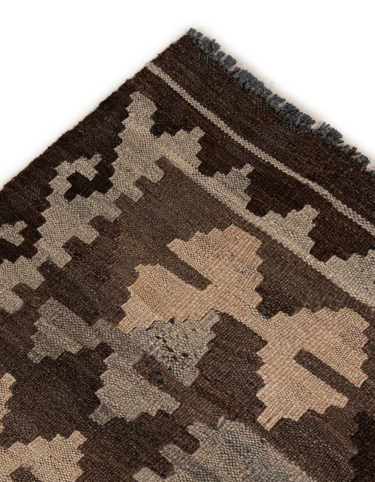 Detail image of  4' 2 x 6' 6  Hand Woven Kilim Maymana Wool Rug