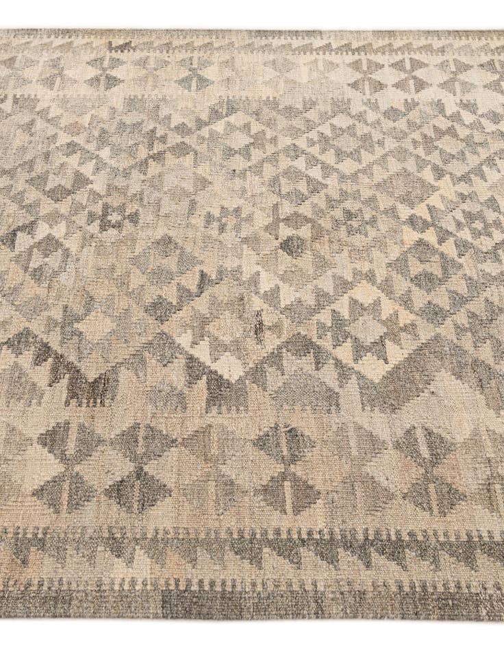Detail image of  4' 8 x 6' 5  Hand Woven Kilim Maymana Wool Rug