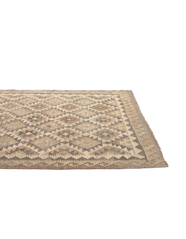 Detail image of  5' x 6' 7  Hand Woven Kilim Maymana Wool Rug