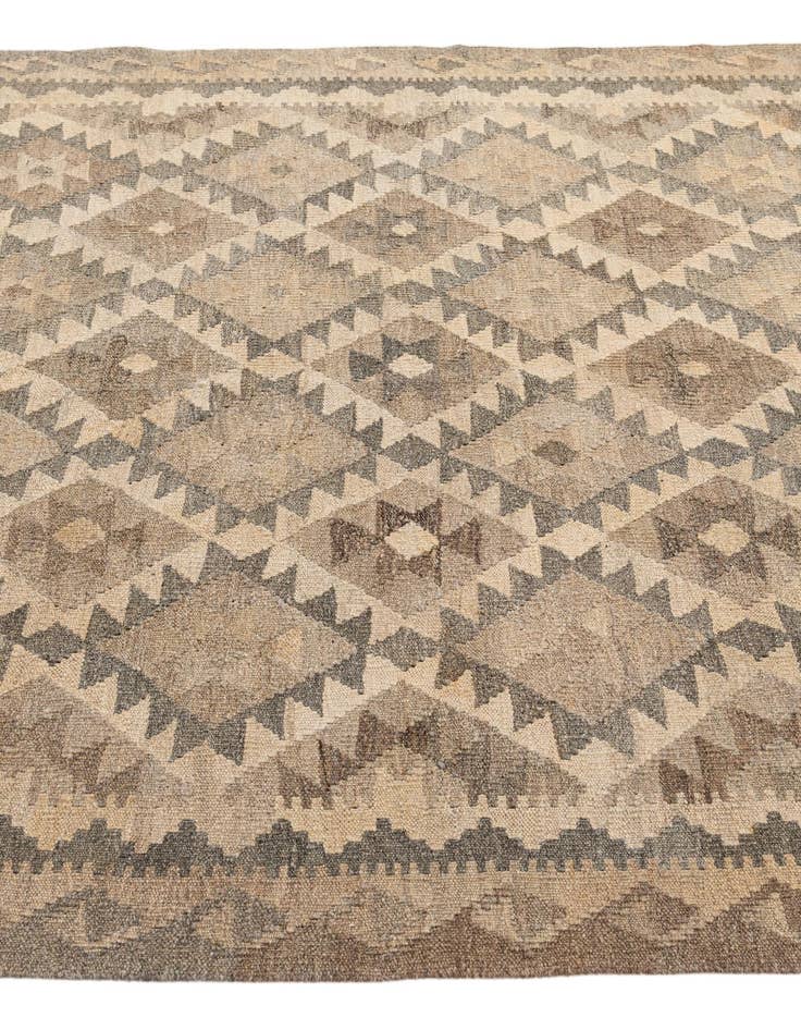 Detail image of  5' x 6' 7  Hand Woven Kilim Maymana Wool Rug