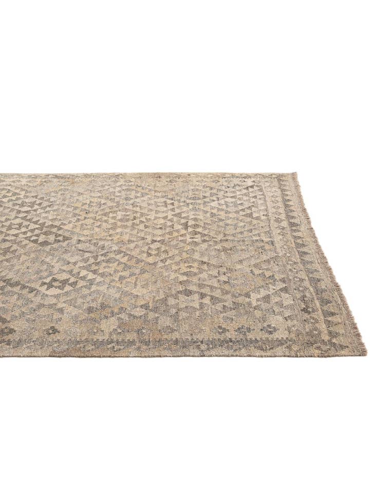 Detail image of  4' 11 x 6' 3  Hand Woven Kilim Maymana Wool Rug