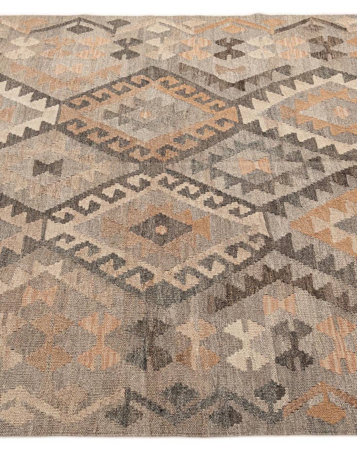 Detail image of  4' 10 x 6' 4  Hand Woven Kilim Maymana Wool Rug