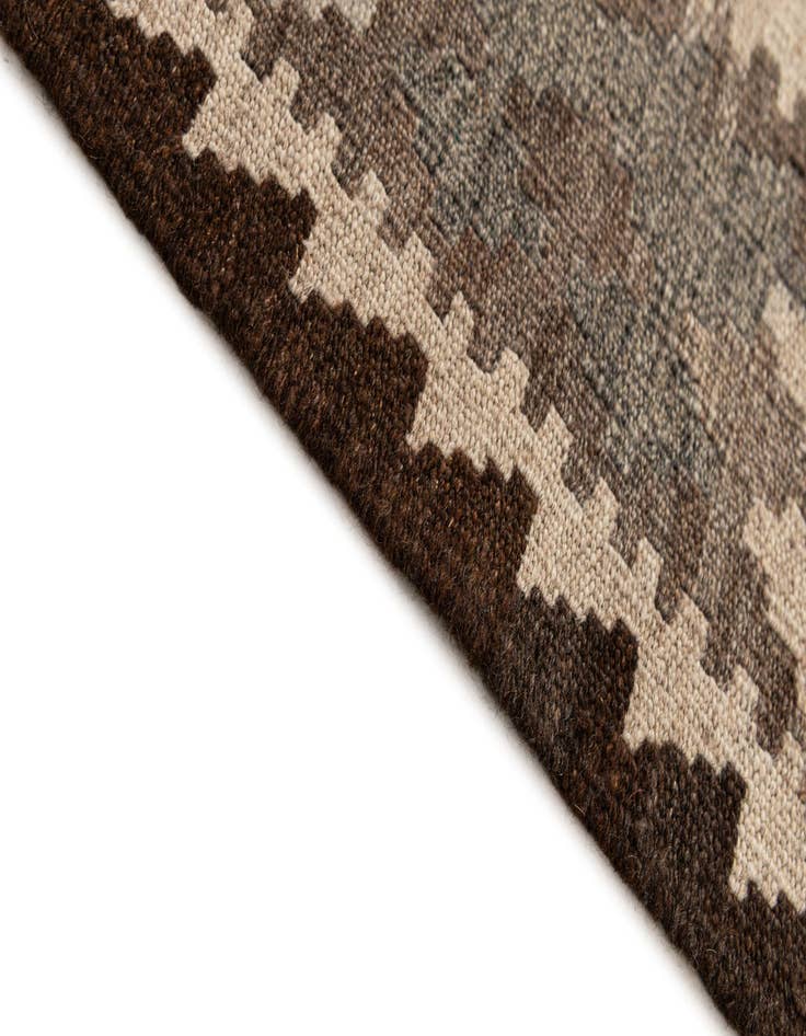 Detail image of  4' 11 x 6' 3  Hand Woven Kilim Maymana Wool Rug