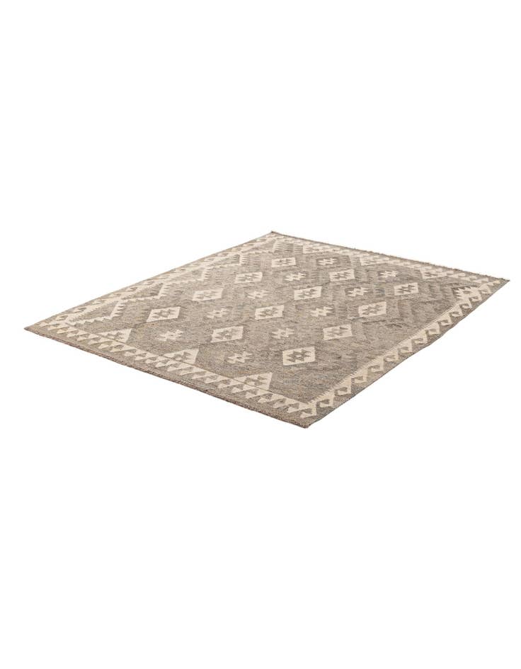 Detail image of  5' 2 x 6' 7  Hand Woven Kilim Maymana Wool Rug