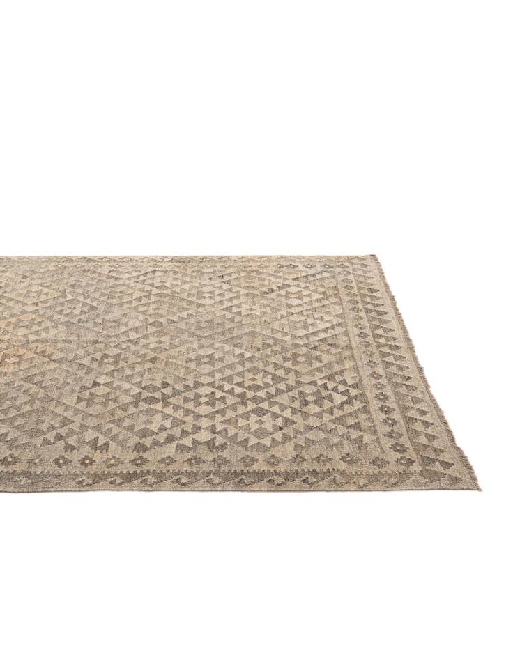 Detail image of  5' x 6' 7  Hand Woven Kilim Maymana Wool Rug