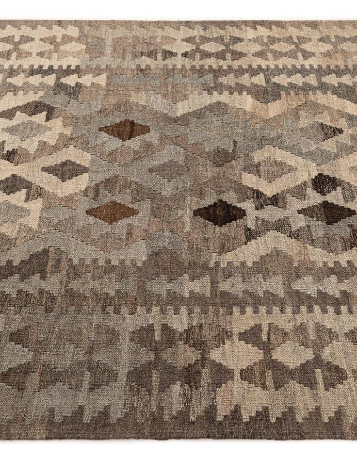 Detail image of  5' x 6' 7  Hand Woven Kilim Maymana Wool Rug