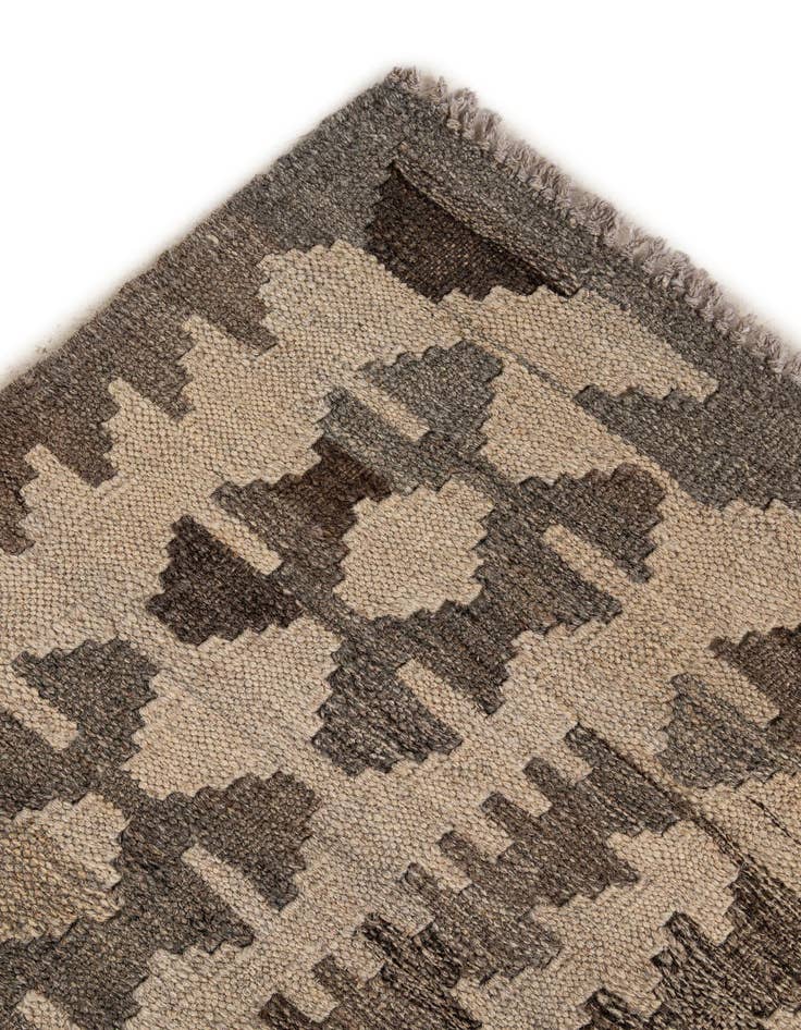 Detail image of  5' x 6' 7  Hand Woven Kilim Maymana Wool Rug