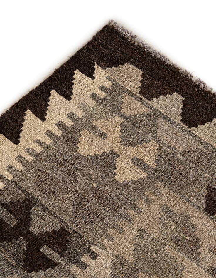 Detail image of  5' x 6' 4  Hand Woven Kilim Maymana Wool Rug