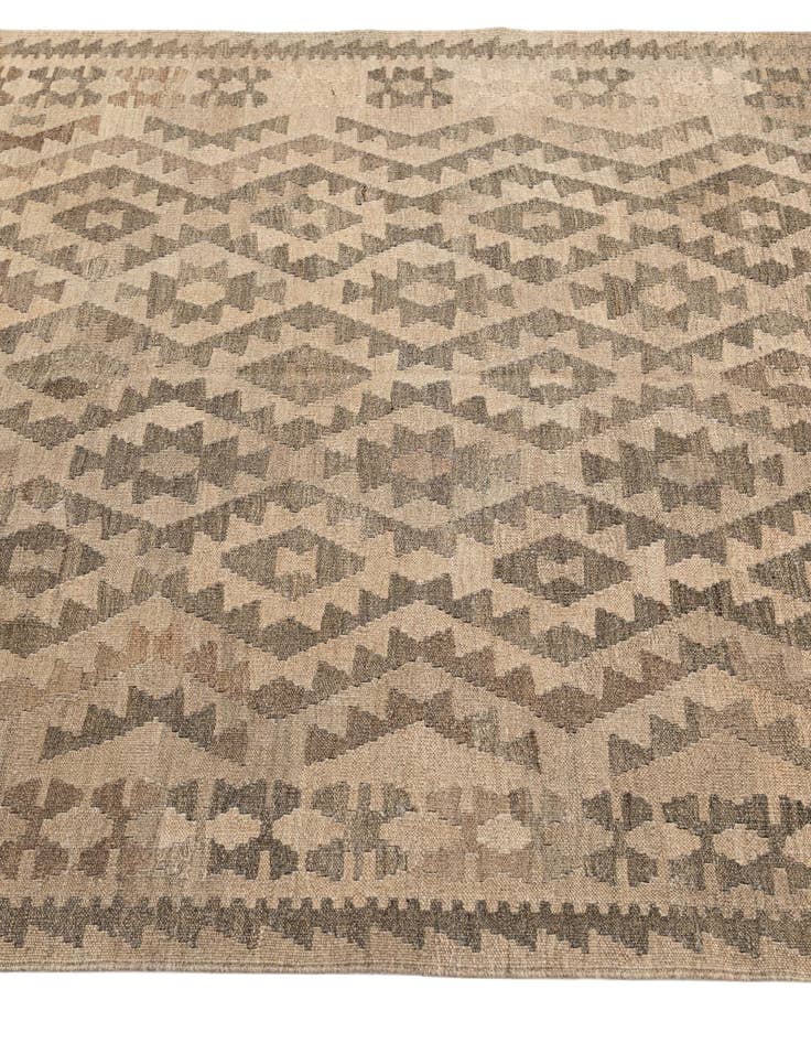 Detail image of  4' 10 x 6' 6  Hand Woven Kilim Maymana Wool Rug