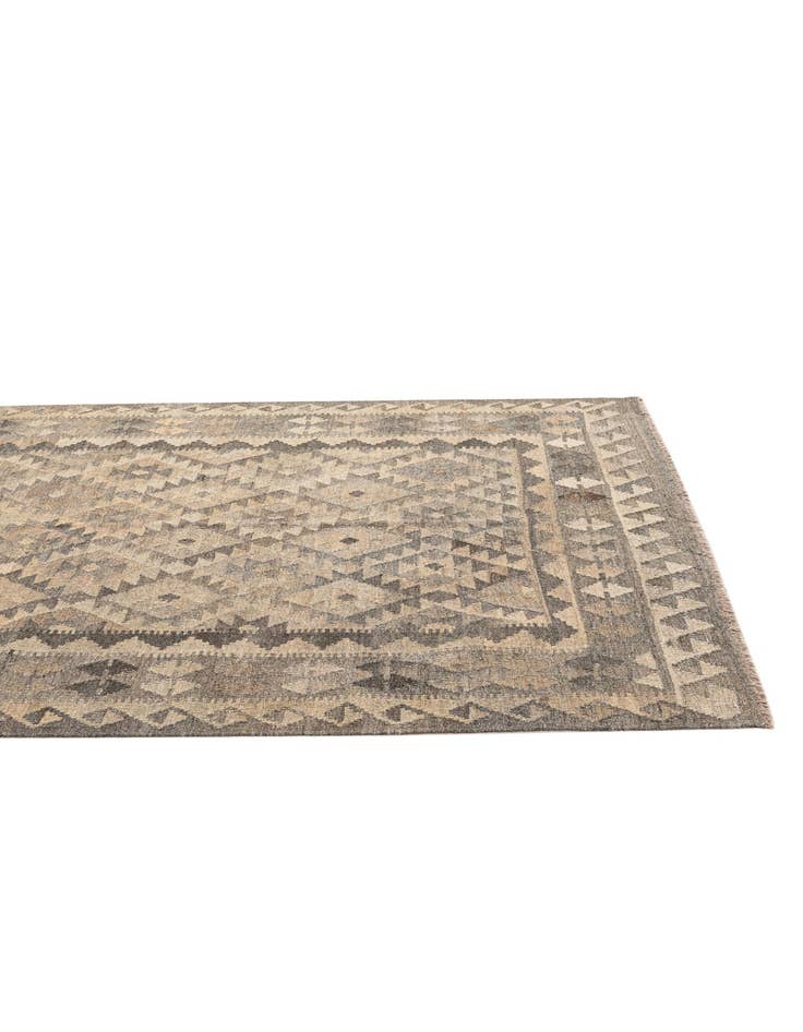 Detail image of  5' x 6' 7  Hand Woven Kilim Maymana Wool Rug