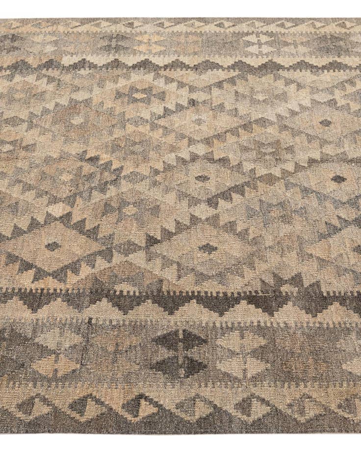 Detail image of  5' x 6' 7  Hand Woven Kilim Maymana Wool Rug