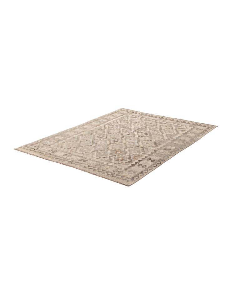 Detail image of  5' x 6' 9  Hand Woven Kilim Maymana Wool Rug