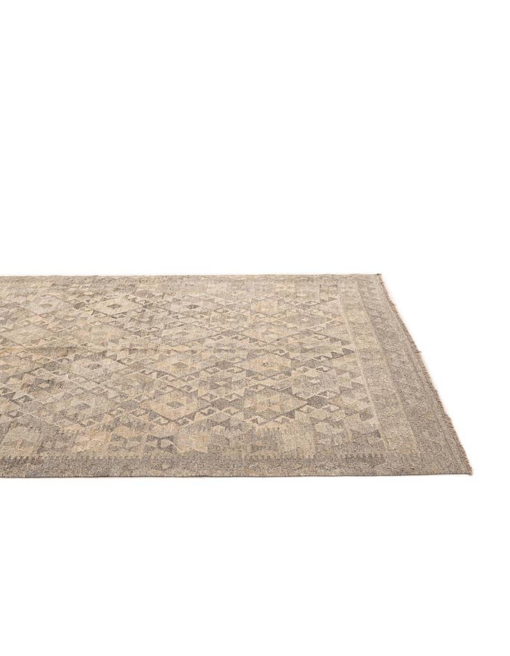 Detail image of  5' x 6' 8  Hand Woven Kilim Maymana Wool Rug