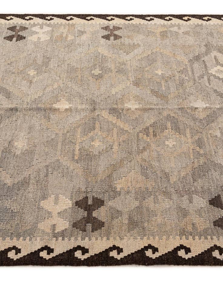 Detail image of  4' 11 x 6' 5  Hand Woven Kilim Maymana Wool Rug