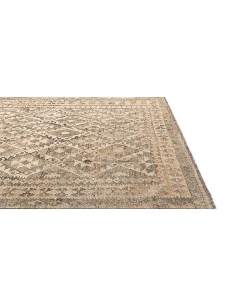 Detail image of  6' 8 x 9' 7  Hand Woven Kilim Maymana Wool Rug