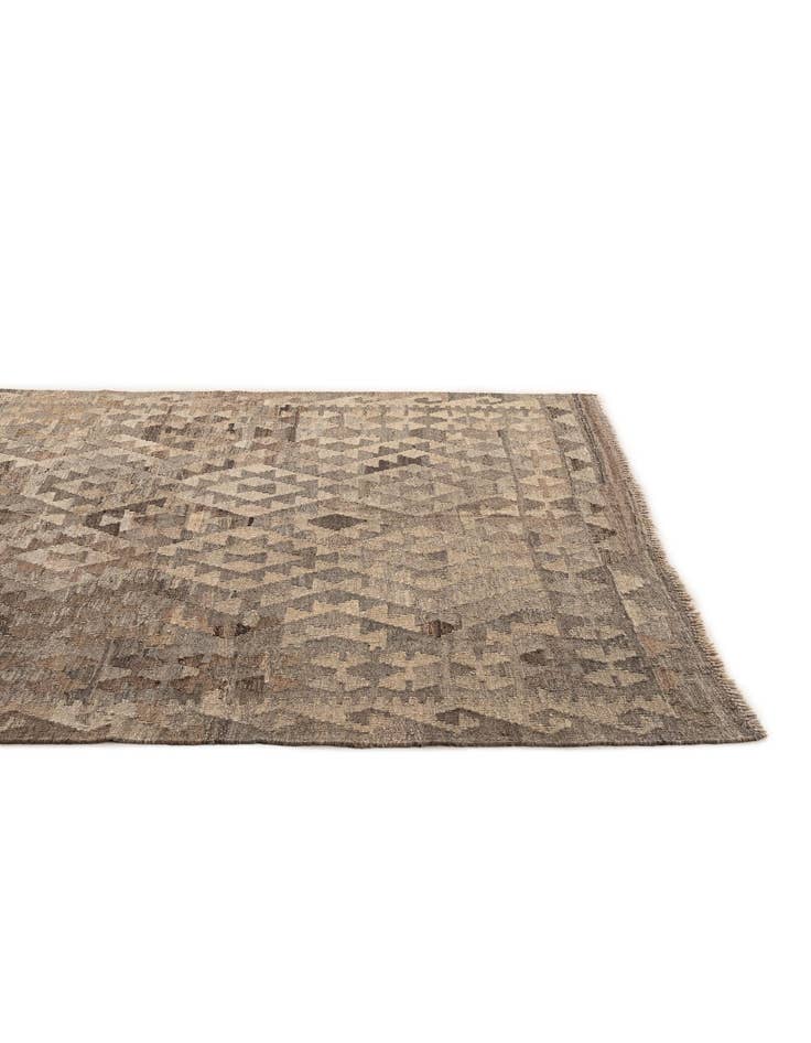 Detail image of  5' x 6' 7  Hand Woven Kilim Maymana Wool Rug