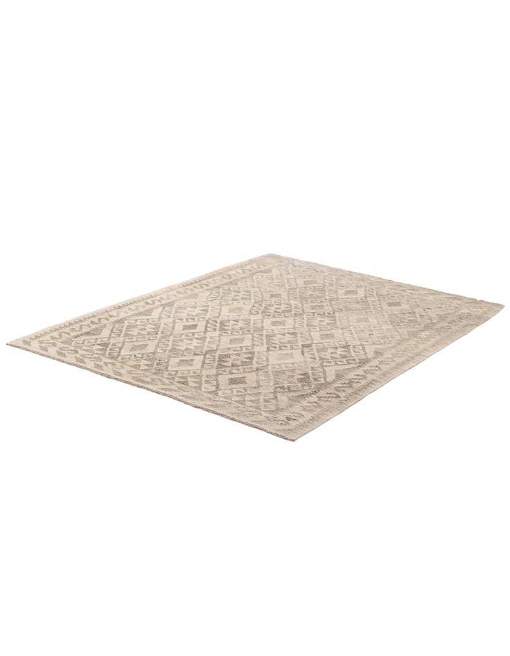 Detail image of  5' 2 x 6' 5  Hand Woven Kilim Maymana Wool Rug