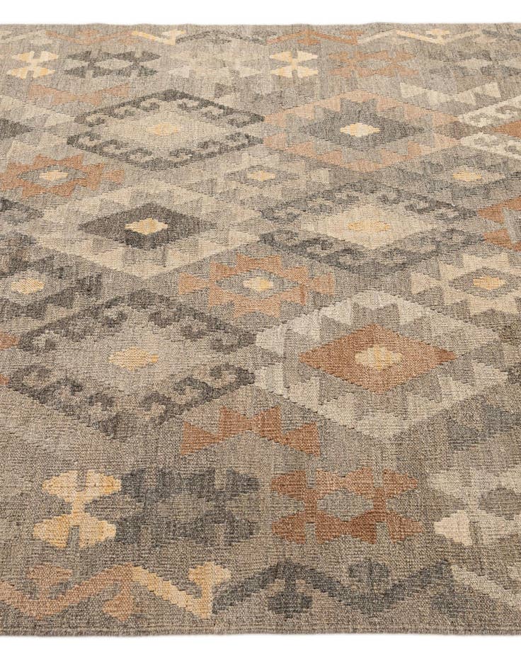 Detail image of  5' 2 x 6' 3  Hand Woven Kilim Maymana Wool Rug